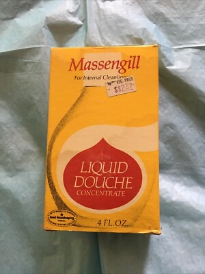 Massengill Douche Extra Cleansing Vinegar & Water 4oz VINTAGE Box Manual