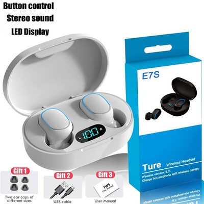Wireless Bluetooth 5.0 Kopfhörer E7S TWS In Ear Headset für Android Universal DE