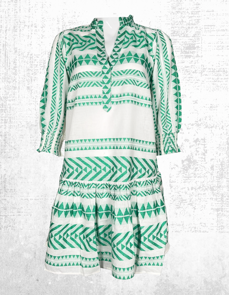 Ex Mint Velvet Women's  Sleeve Aztec Mini Dress in Green RRP 119 | eBay UK