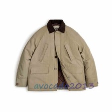 Maden Men's Vintage Cotton Safari Jacket Corduroy Lapel Casual Hunter Coat