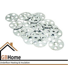 Insulation Washer Disc 36mm Pack of 100 Metal Tile Backer Board Fixings