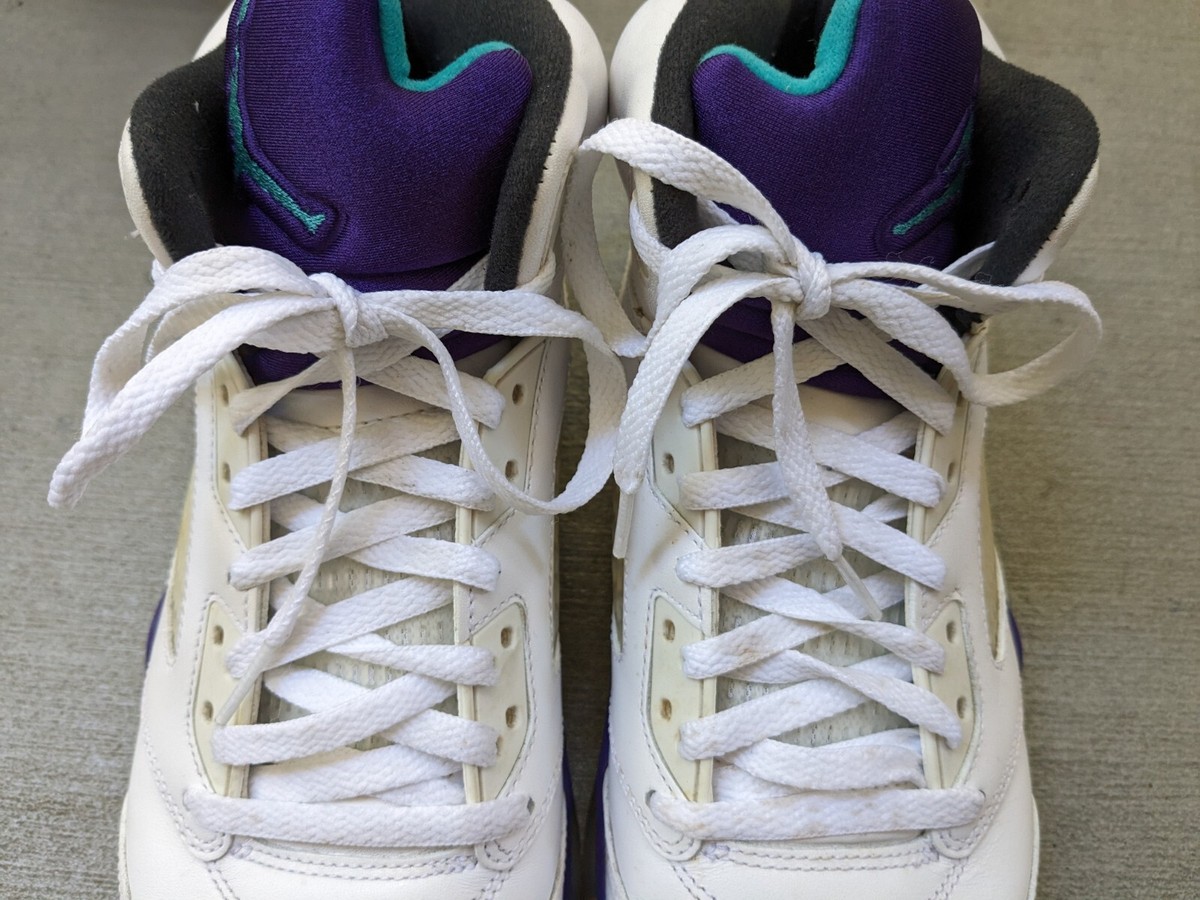 Nike Air Jordan 5 Retro Grape 2013 Men 9.5 Sneakers Shoes 