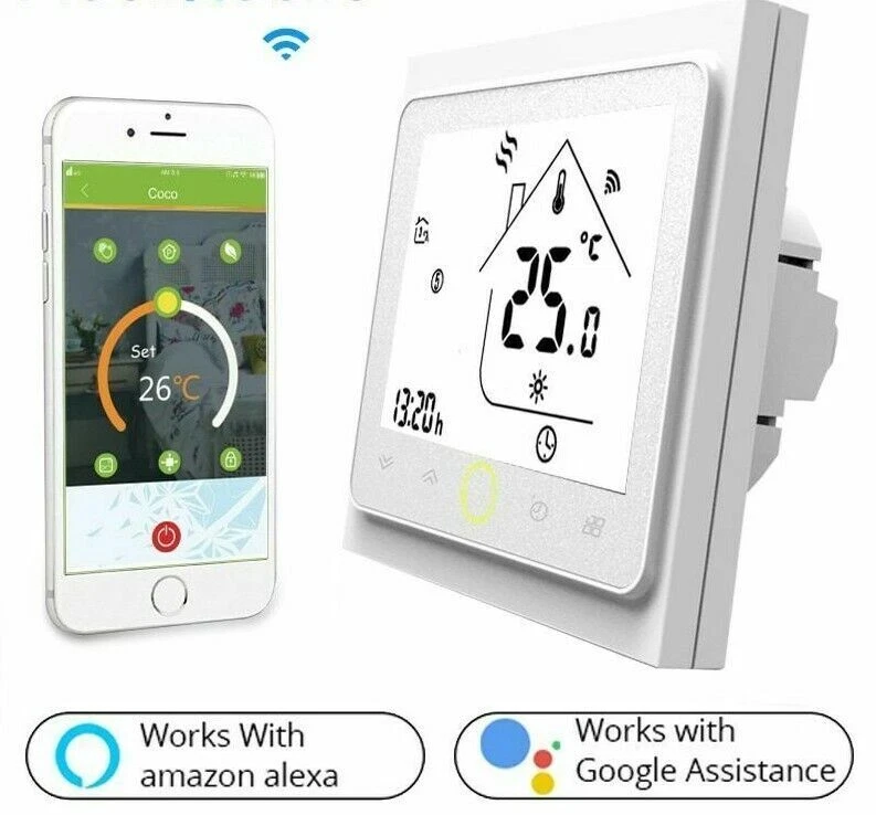 WiFi Smart Thermostat Temperature Controller For Electric Heating Water Gas  Type | eBay