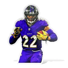 Derrick Henry Baltimore Ravens Glossy Sticker Vinyl Laminate, Self Adhesive