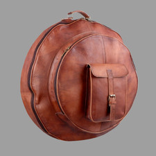 Leather Cymbal Bag Leather Backpack Cymbal Carrying Case Rucksack Vintage Bag