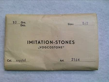 VTG 1440 CLEAR RHINESTONE CUT FLAT BACK BEVEL CLOSE OUT Germany  5X2mm #060116g