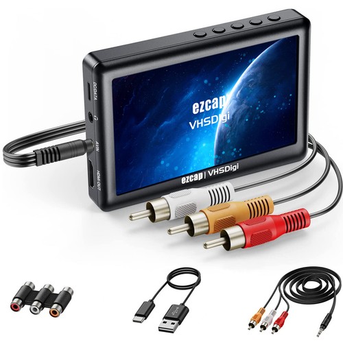 VHS Video to Digital Converter Video Capture Box Recorder Video from VCR O4Z4