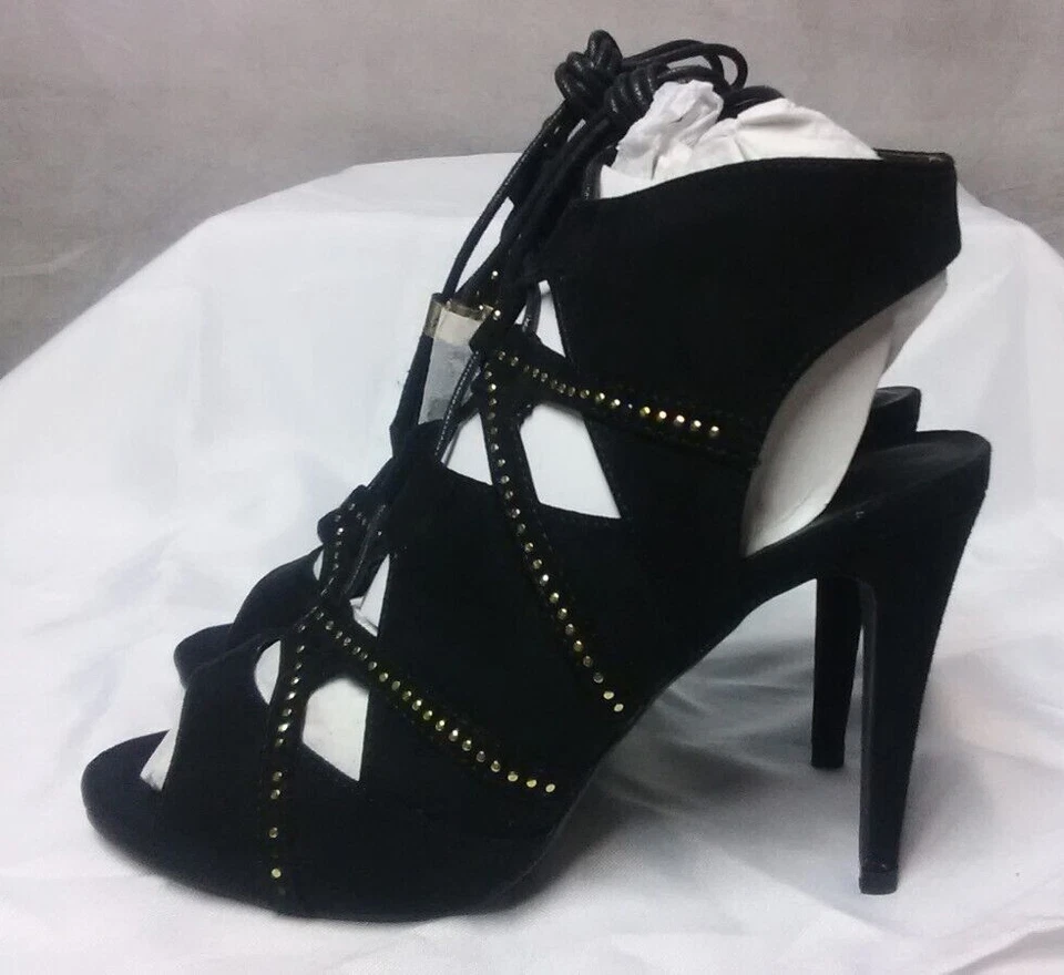 Call It Spring Duchess Faux Suede Dress Sandal (1992) Black Size 8M - Image 4 of 4