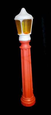 VTG CHRISTMAS Candle LAMP POST BLOW MOLD YARD LIGHT DECORATION Union RARE TALL