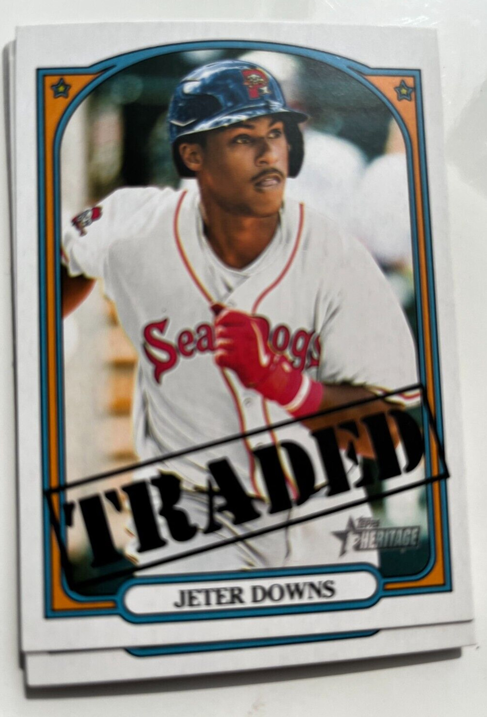 4x LOT JETER DOWNS 2021 Topps Heritage Minor League "Traded" RC #194