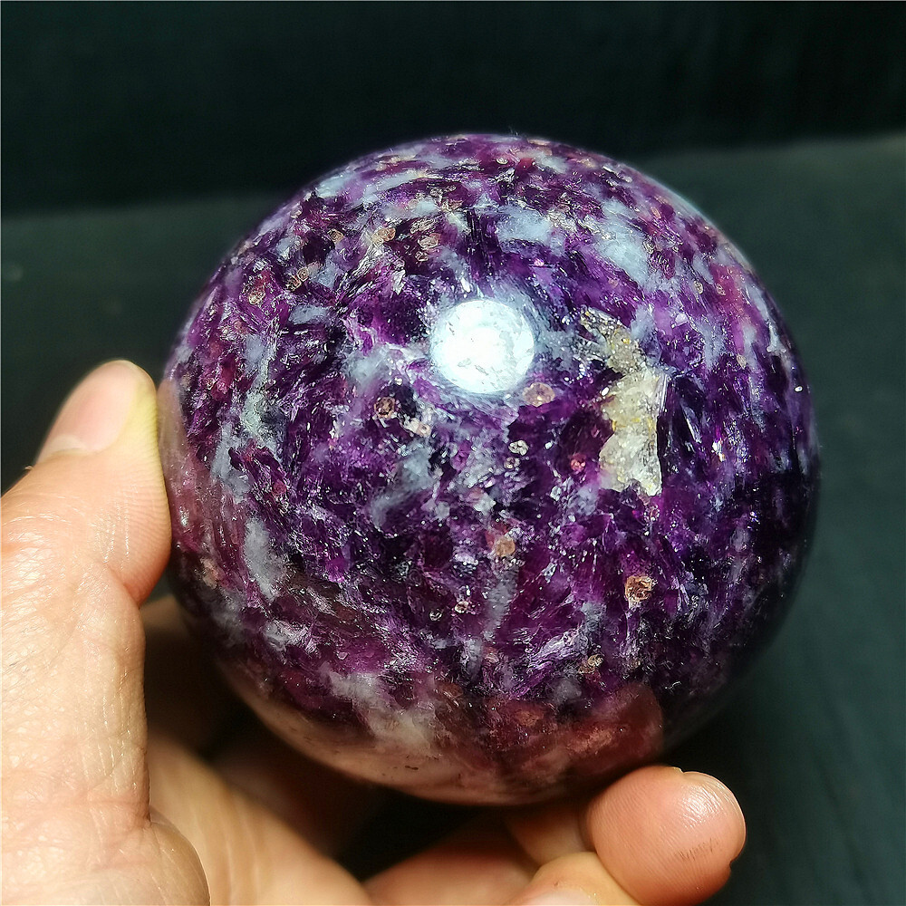 635.9G Natural Purple Tourmaline Unicorn Gem Mica Symbiotic Stone