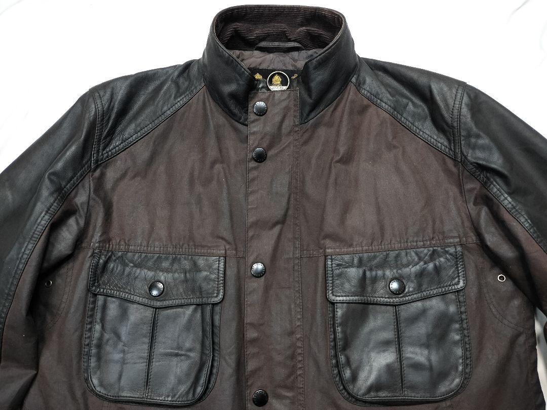 Barbour Utility Leather Wax Jacket L Rustic Brown Military Barbour Utility Leather Wax Jacket L Rustic Brown Military