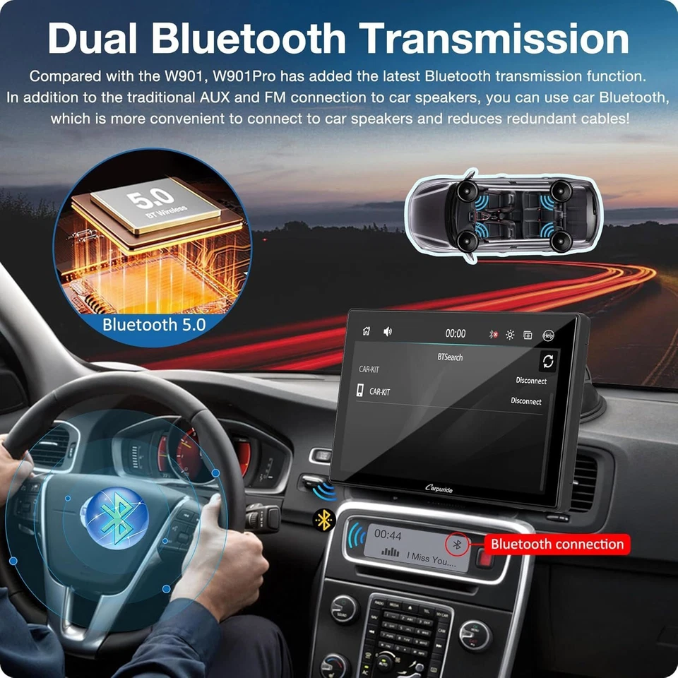 Carpuride W901Pro Car Stereo Apple CarPlay Radio Android Auto Audio Rear Camera - Image 4 of 4
