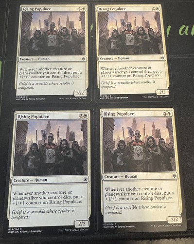 Rising Populace X4 War of the Spark Magic the Gathering MTG - Picture 1 of 1