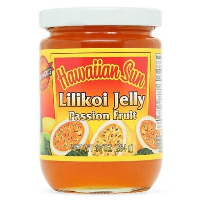 Hawaiian Sun Lilikoi Passion Fruity Jelly 10 Oz. Glass Jar