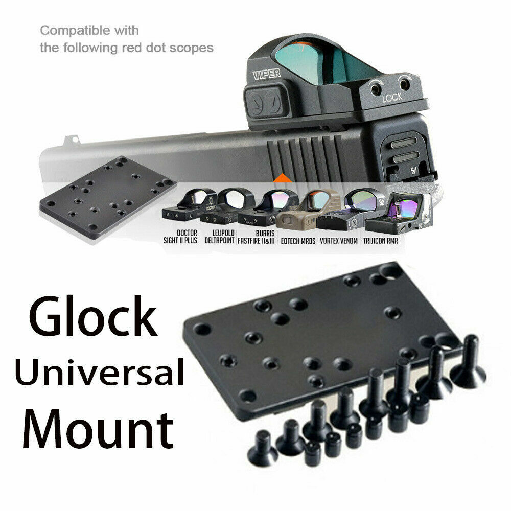 Universal Mount Plate for Glock MOS RMR Vortex Burris Red Universal Mount Plate for Glock MOS RMR Vortex Burris Red