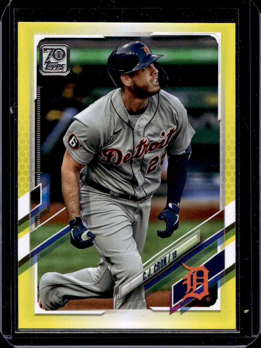 C.J. Cron 2021 Topps Baseball - Yellow #504 - Detroit Tigers