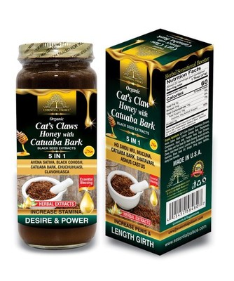 10# Organic Cat's Claw With Honey 5 in 1By Essential Palace - 16oz G