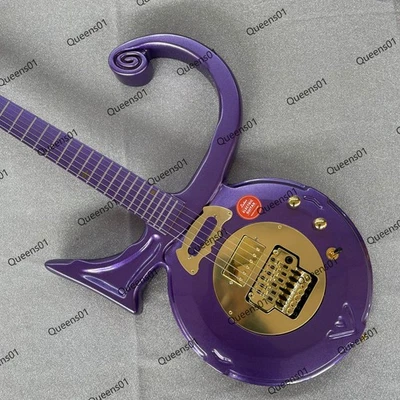 Prince Symbol Electric Guitar FR Bridge SH Pickup Solid Body Metallic Purple - Photo 1/4
