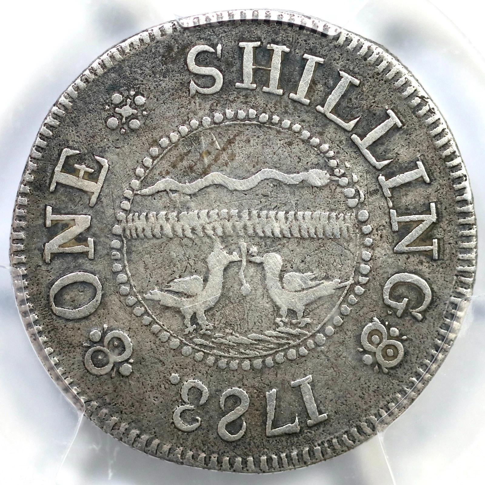 1783 W-1785 R-4+ PCGS VF 35 Short Worm John Chalmers Shilling