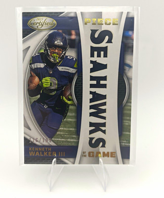 2023 Certified Kenneth Walker III Piece of the Game POG-54 /199 Seahawks Chiefs 