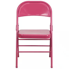 Shockingly Fuchsia Metal Folding Chair 4-Pack 