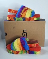 UGG Fluff Yeah Slide Call Collage 1119849K/RSTR Girls Slippers 5 Youth/7 WMN