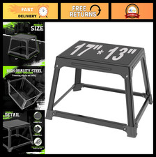 12" Metal Plyometric Jump Box - Steel Jump Trainer for Home Gym Fitness Exercise