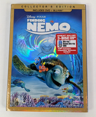Disney Pixar Finding Nemo Collector's Edition (Blu-Ray, DVD, 2003) 2012 Release