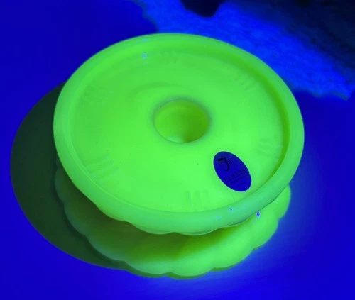 Fenton Hurricane Candle Lamp Glossy Burmese Glass Base Only