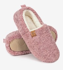 EverFoams Women Soft Curly Full Slippers Memory Foam Lightweight Size7-8