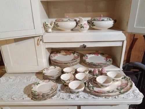 Set of 41 pc Vintage Franciscan Desert Rose Dinner Earthenware England Calif