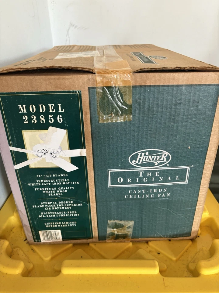 Vintage HUNTER 23856 The Original 52" Ceiling Fan White Made in USA White in box - Image 4 of 4