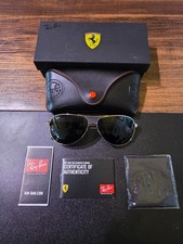 Ray Ban ORB8331M Scuderia Aviator Ferrari Artista Dark Green Polar Sunglasses