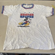 VINTAGE 1984 Disney Mickey Mouse USA Children s Medium T-shirt