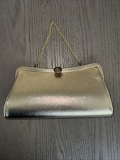 Gold Womens Clutch Handbag 1960 s, Never Worn