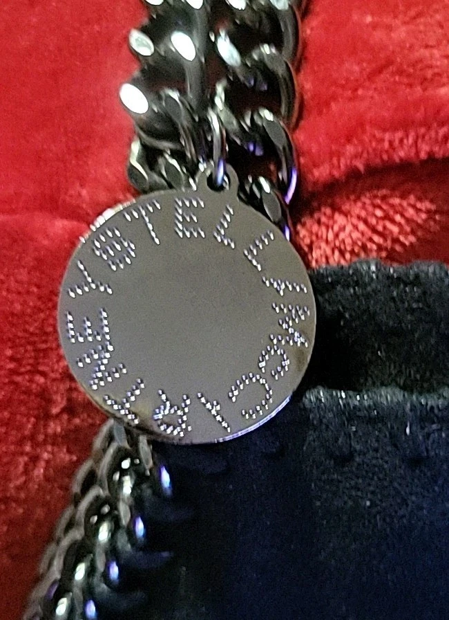 Bolso de Mano Stella McCartney Peludo Deer Falabella Lg Negro Imitación Gamuza con Cadena Plateada Foto 2 de 4