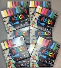 Lot Of 10 POSCA Acrylic Paint Marker Set Water-based PC-5M/M Point