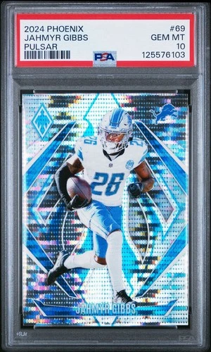 2024 Panini Phoenix Jahmyr Gibbs #69 Pulsar /200 💎PSA 10💎 Lions