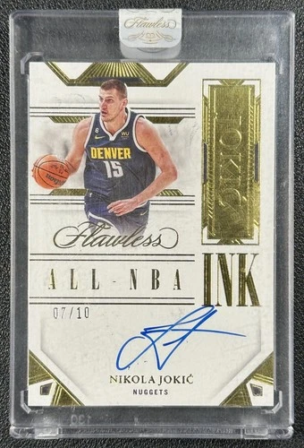 NIKOLA JOKIC 2022-23 PANINI FLAWLESS #ALL-NKJ ALL NBA INK AUTO GOLD 7/10