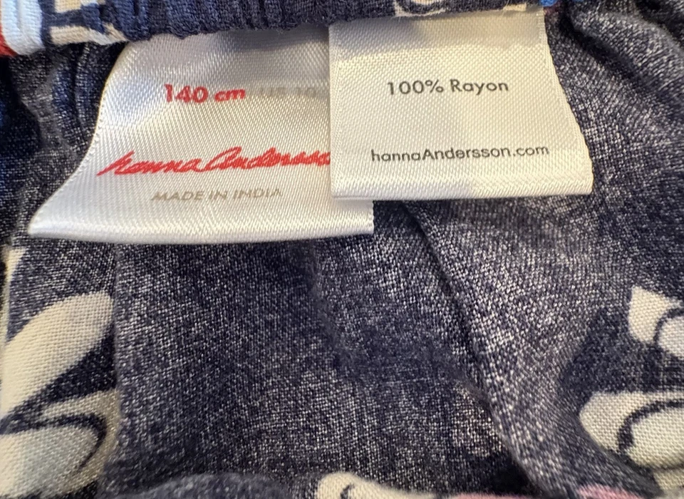 Saia de babado Hanna Andersson feminina envoltório falso floral marinho tamanho 10  - Imagem 4 de 4