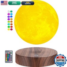 Didwi Floating Moon Lamp Magnetic Levitation Spinning 3D Printing Moon Light