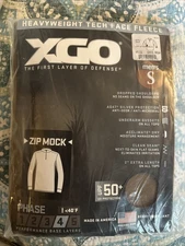 XGO Heavyweight Tech Face Fleece Phase 4 Coyote Brown Size Small Men’s Zip Mock