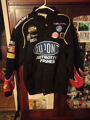 Chase Authentics US Men's L Black Cotton Jacket NASCAR Jeff Gordon