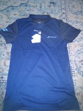 Image of Babolat Play Polo Sku Navy BNWT Men Small UK EU Fiber Dry Tennis Shirt