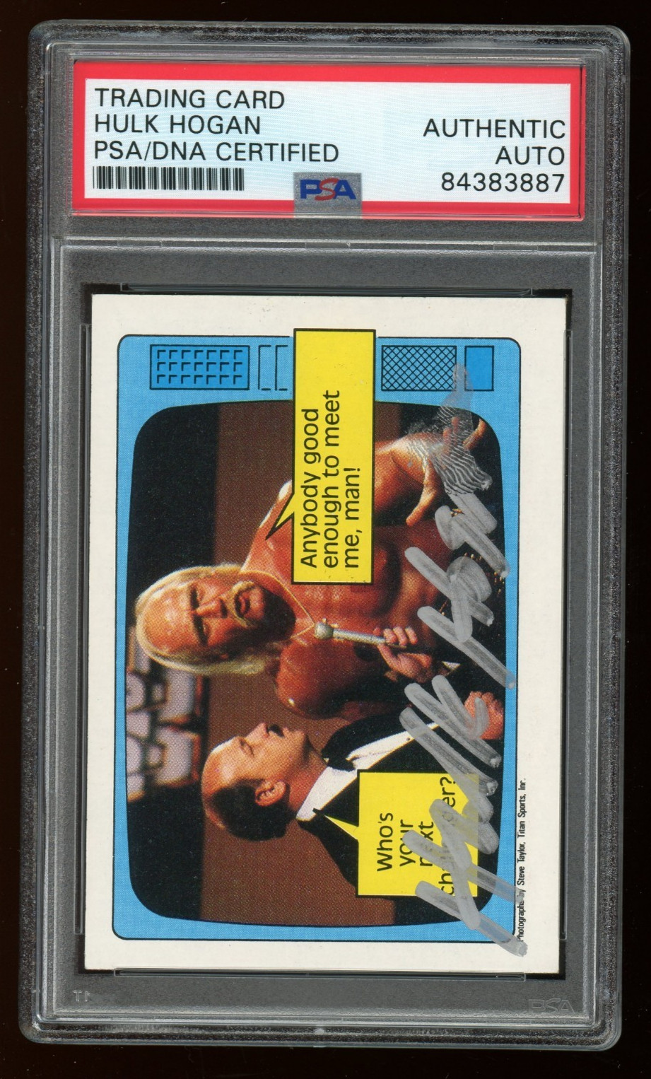 Hulk Hogan Signed PSA/DNA 1985 Topps WWF #57 Card Auto Autograph HOF 887