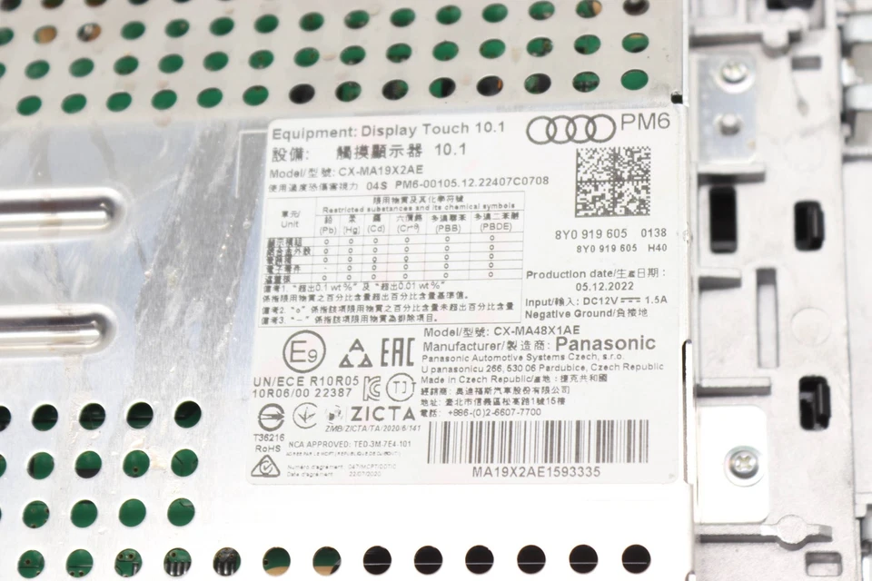 AUDI A3 QUATTRO 2022-2024 - Radio Pantalla Táctil 10.1" / Unidad Pantalla LCD MMI Foto 3 de 4