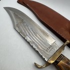 Colt Bandit CT843 Bowie Knife Stag Handle Fixed Blade Leather Sheath — photo 2