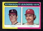1975 Topps Baseball Card #312 Strikeout Leaders Nolan Ryan Steve Carlton HOF VG