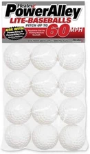 Sport Power Alley 60 MPH Lite Baseballs White - 1 Dozen, Lightweight, Accurate, 